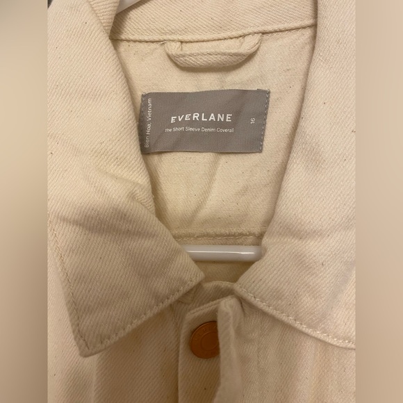 SHIPS FREE! Everlane Supersoft Denim Coverall Jumpsuit Women’s Size 16 - Picture 4 of 8